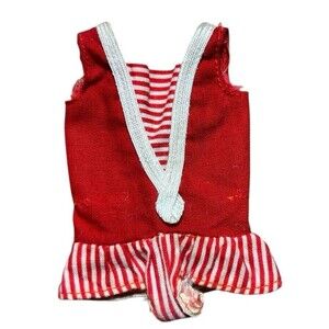 Vintage Mattel 1964 Barbie Doll Skipper One Piece Red Swimsuit #950 Fashion